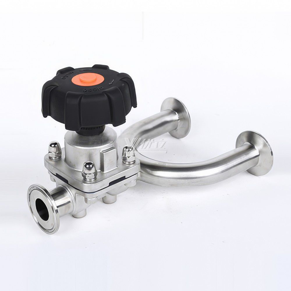 YOULI Hygienic Food Grade Sanitary Stainless Steel 316L Pharmaceutical Biological Manual U Type Tri Clamped Diaphragm Valve