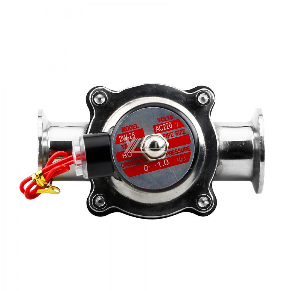 YOULI Sanitary Hygiene Grade Food Grade 2W Stainless Steel 304 316 AC220V DC24V  Water Tri-Clamped Solenoid Valve