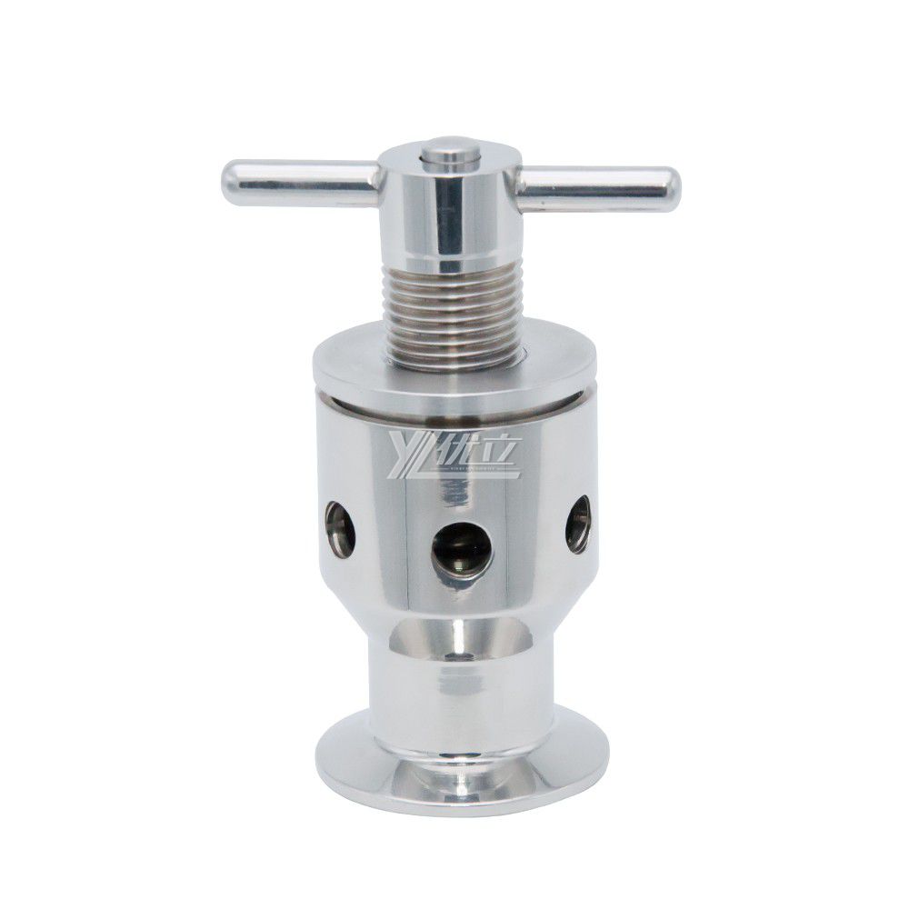 YOULI Hygienic Food Grade Sanitary Stainless Steel 304 316L Tri Clamped T Type Manual Adjustable Exhaust Valve Vent Valve