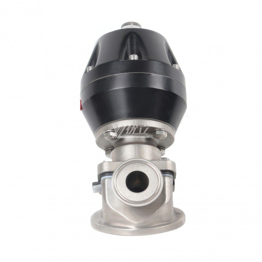 YOULI Hygienic Food Grade Sanitary Stainless Steel 316L Biological Medicine Plastics Pneumatic Diaphragm Bottom Valve