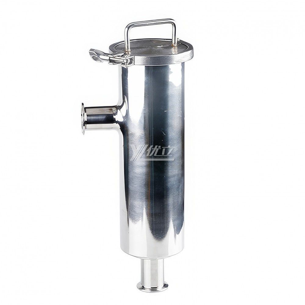 YOULI Hygienic Food Grade SS 304 316L Stainless Steel Milk Beer  Honey Sanitary Angle Type Clamped Strainer  Filter