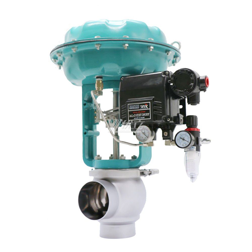 YOULI Hygienic Food Grade Stainless Steel 304 316L Pneumatic Diaphragm Flow Regulating Valve