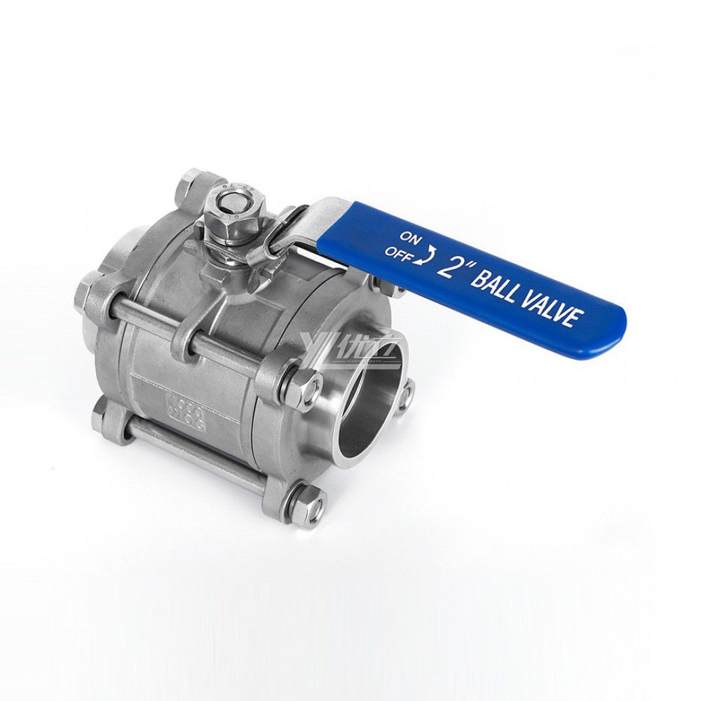 YOULI Durable Anti-leakage 1000WOG 1.6mpa Stainless Steel 304 316 Lever With Lock Manual 3 Piece Socket Welded Ball Valve