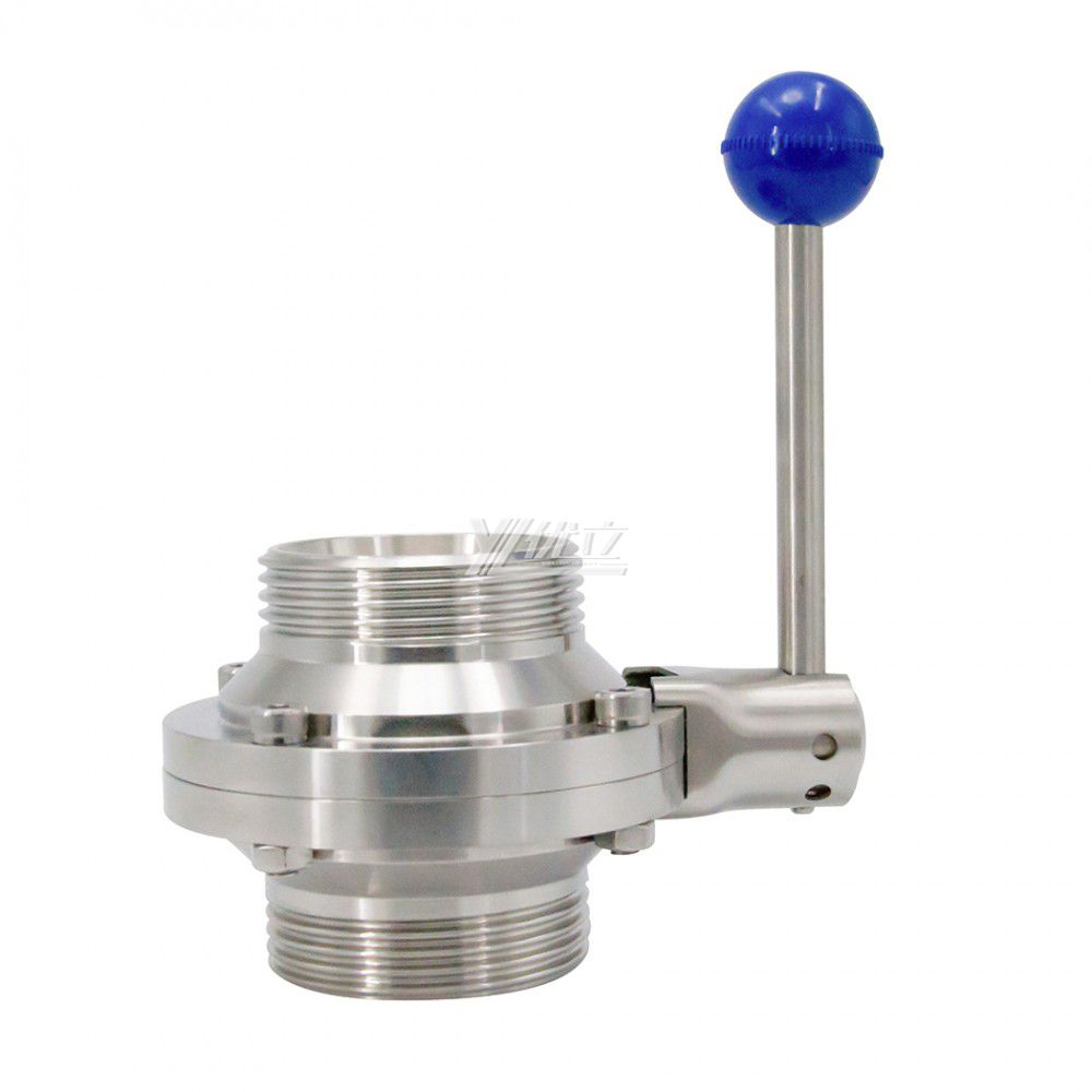 YOULI Hygienic Food Grade Sanitary 304 316  Stainless Steel Male Butterfly Male Thread Ball Valve