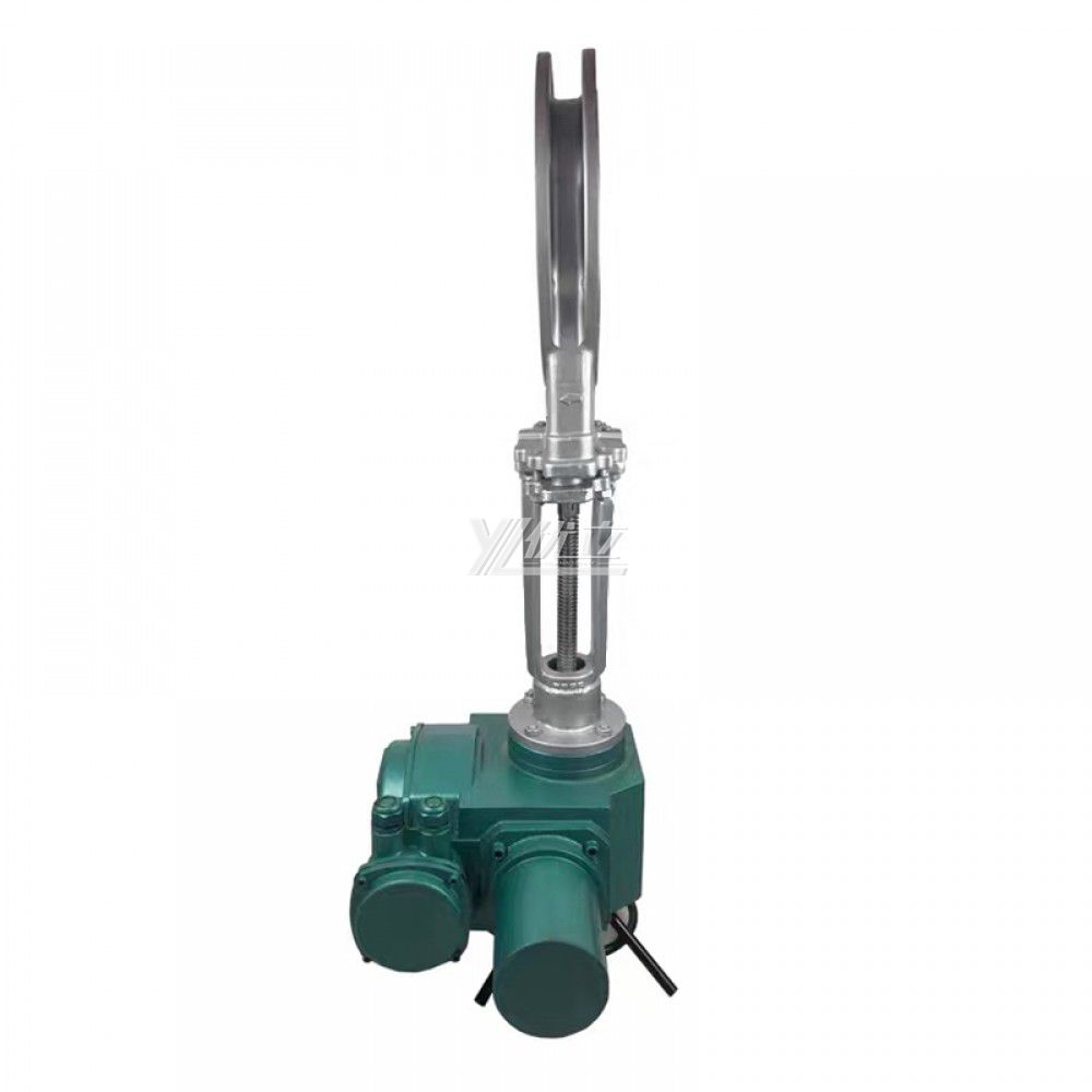 YOULI ANSI 150LB Stainless Steel 304 316 JIS 10K 1.6mpa WCB Motorized AC380V 4-20ma Electric Flange Knife Gate Valve