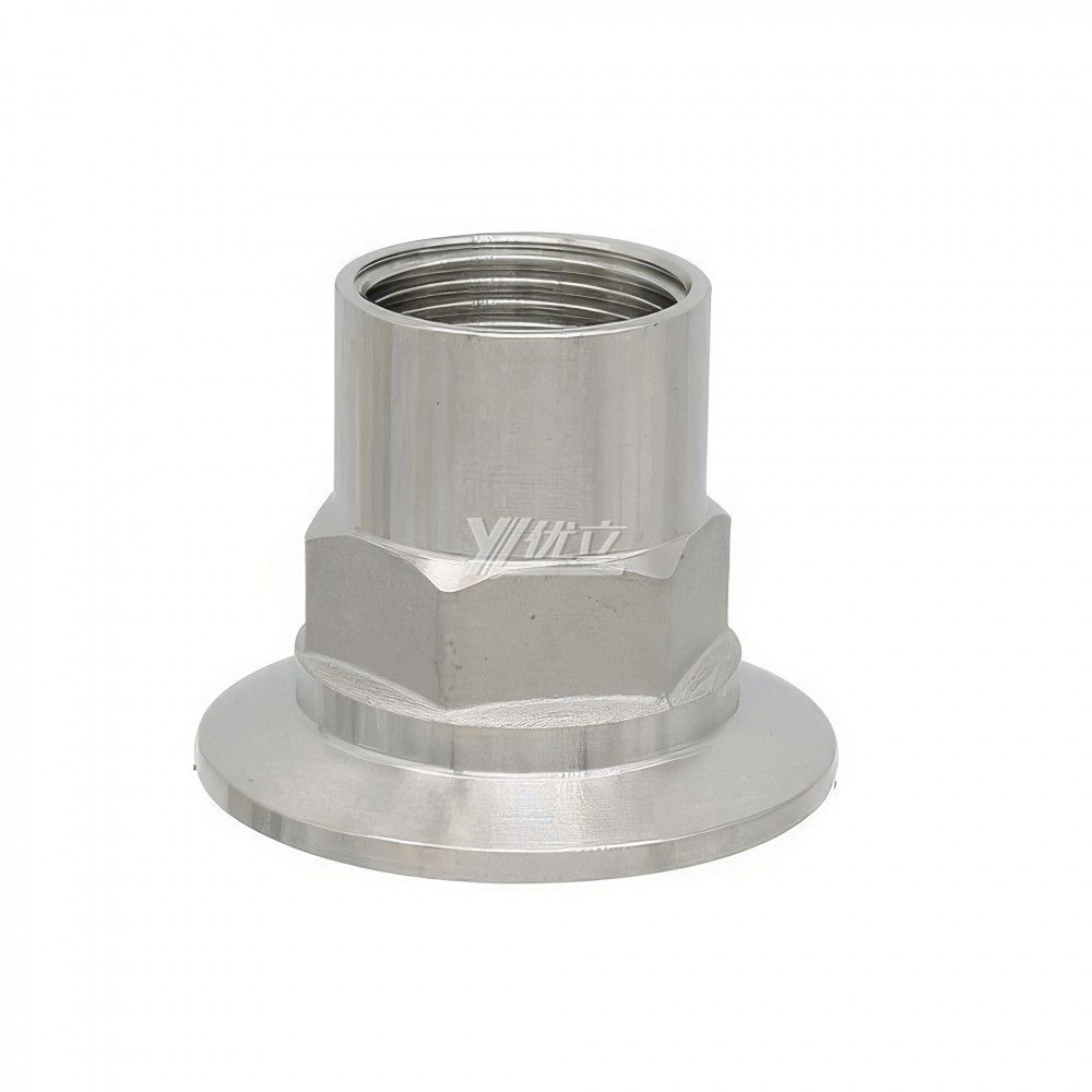 YOULI Stainless Steel 304 SS316L BSP NPT Pipe Fitting Hexagonal Female Thread Clamp Ferrule