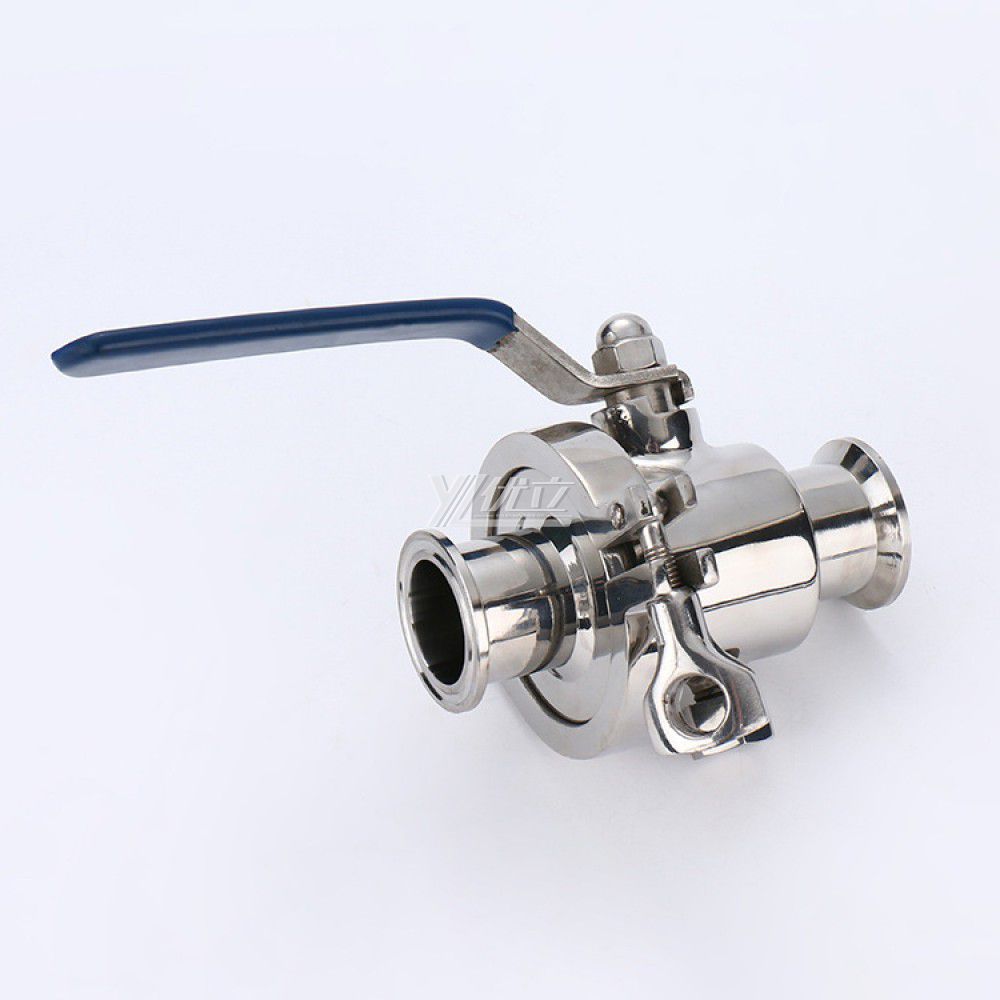 YOULI Hygienic Food Grade Sanitary Stainless Steel 304 316 zero Dead Beverage Milk Drink Manual Tri Clamed Ball Valve