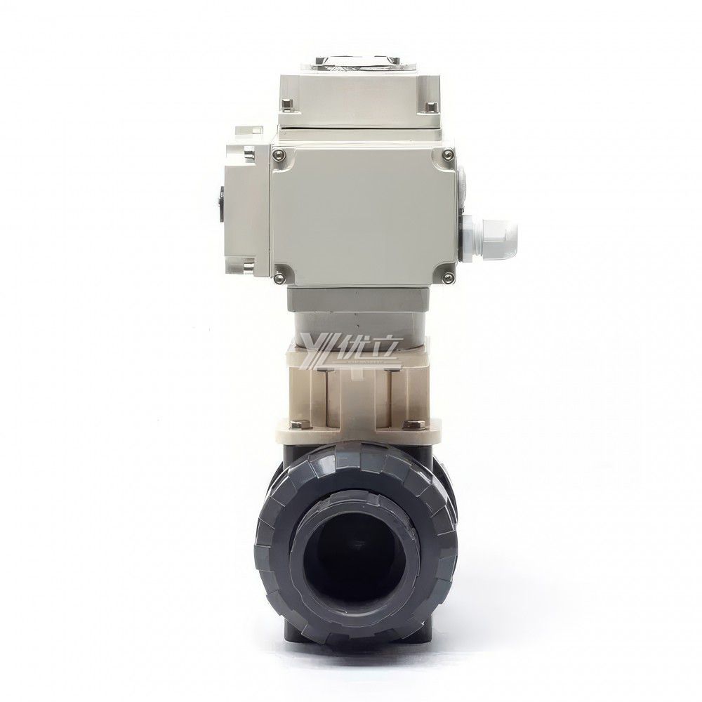 YOULI Zero Leakage DN15 to DN100 PVC UPVC CPVC Plastic 2 Way Motorized Electric Actuator Double Union Socket Weld Ball Valve