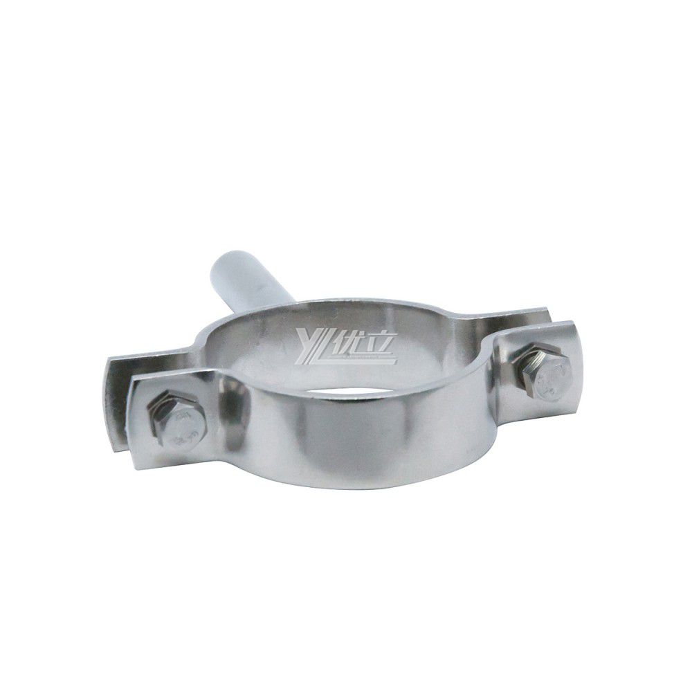 YOULI Stainless Steel 304 Pipe Fittings Tri Clamp Tube Hex Pipe Holder With Solid Rod Handle Bar Welded Round Pipe Holder