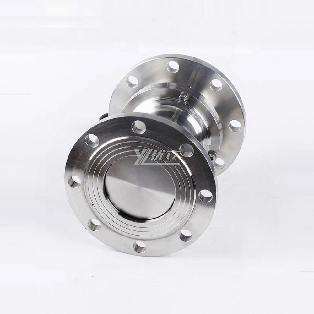 YOULI Hygienic Food Grade Sanitary Stainless Steel Non Return Valve Manual One Piece Type Butterfly Flanged Check Valve