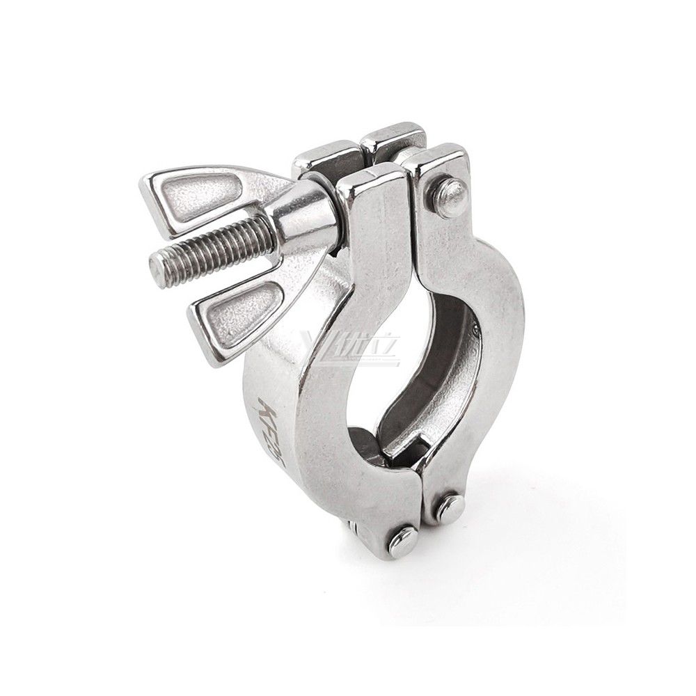 YOULI Hygienic Food Grade Sanitary Stainless Steel 304 SS316L KF25 KF40 KF50 Tri-clamp Pipe Fitting Double Pin Vacuum Clamp