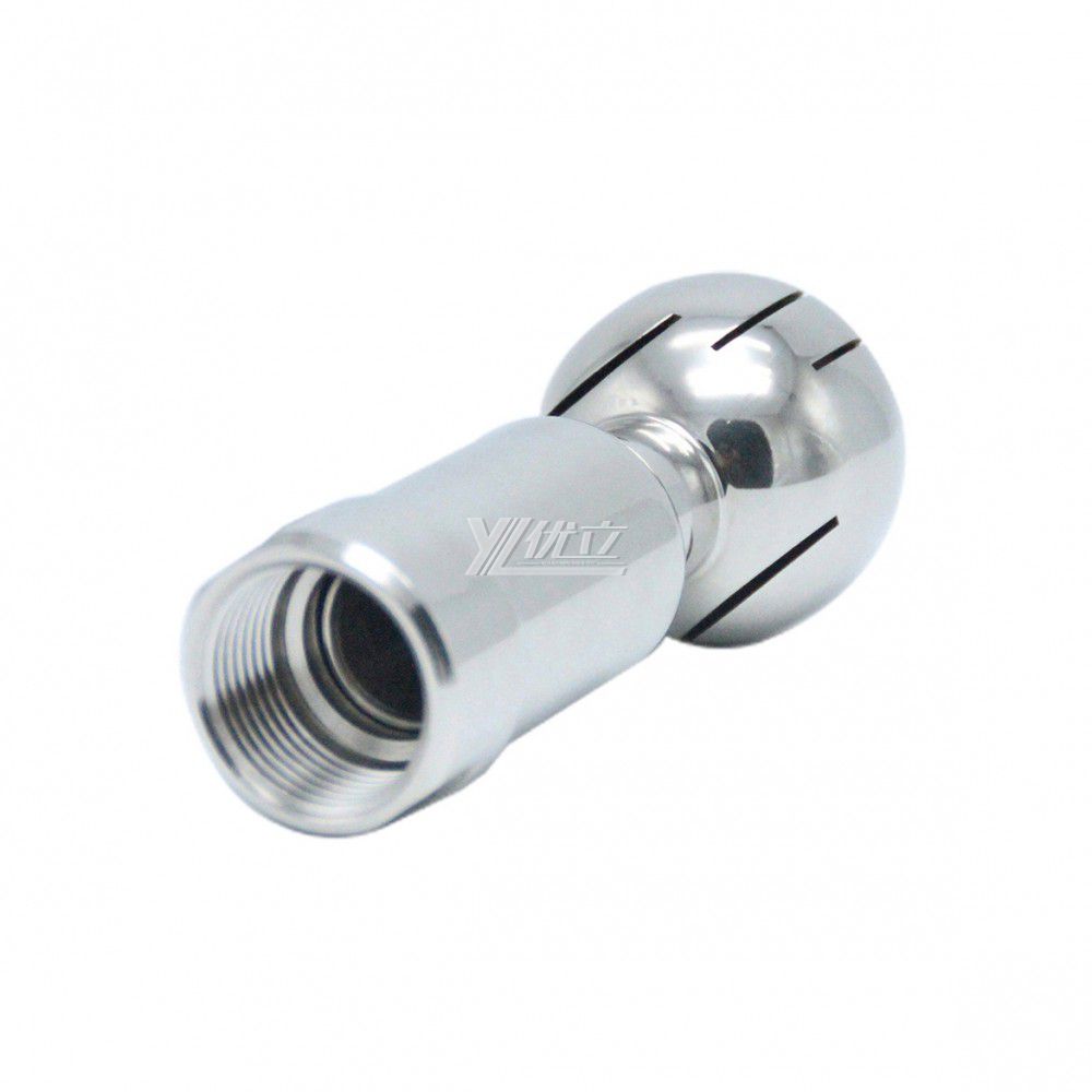 YOULI Food Grade Sanitary 360 Degree CIP Nozzle Tank Cleaning Stainless Steel Female Threaded Rotary Cleaning Spray Ball