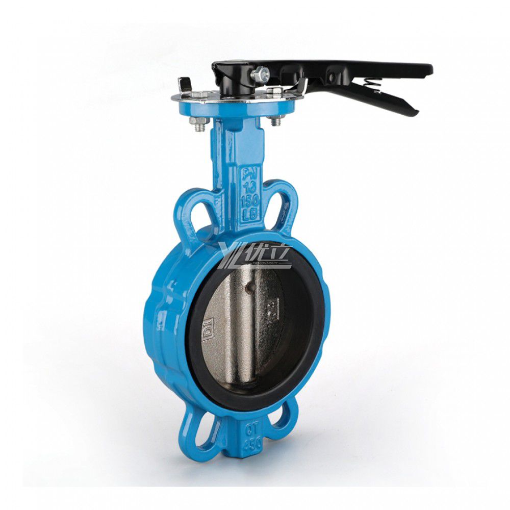 YOULI Stainless Steel ANSI 150LB 304 316 JIS 10K Pn10-16 Cast Iron PTFE EPDM Soft Sealing Water Manual Wafer Butterfly Valve