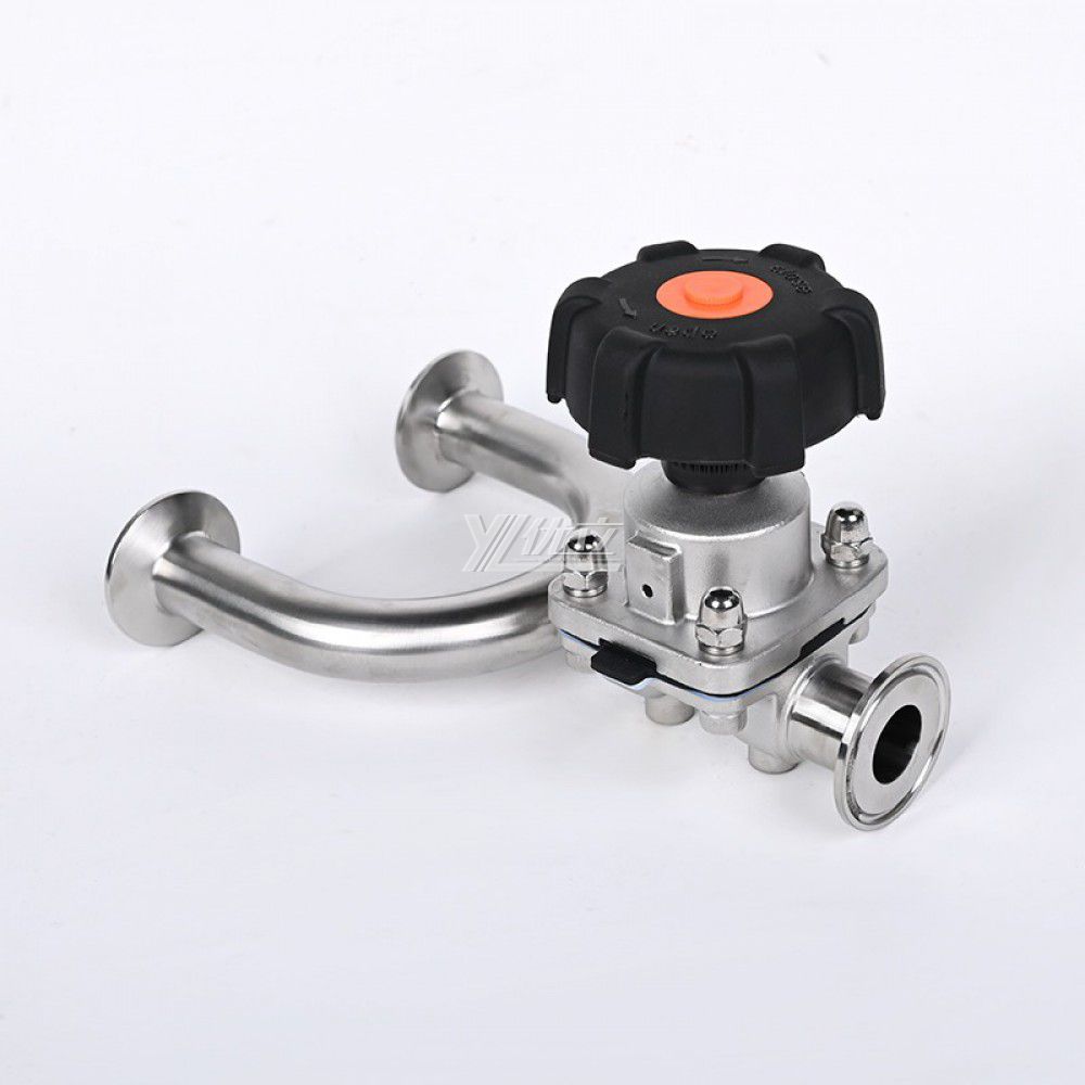 YOULI Hygienic Food Grade Sanitary Stainless Steel 316L Pharmaceutical Biological Manual U Type Tri Clamped Diaphragm Valve