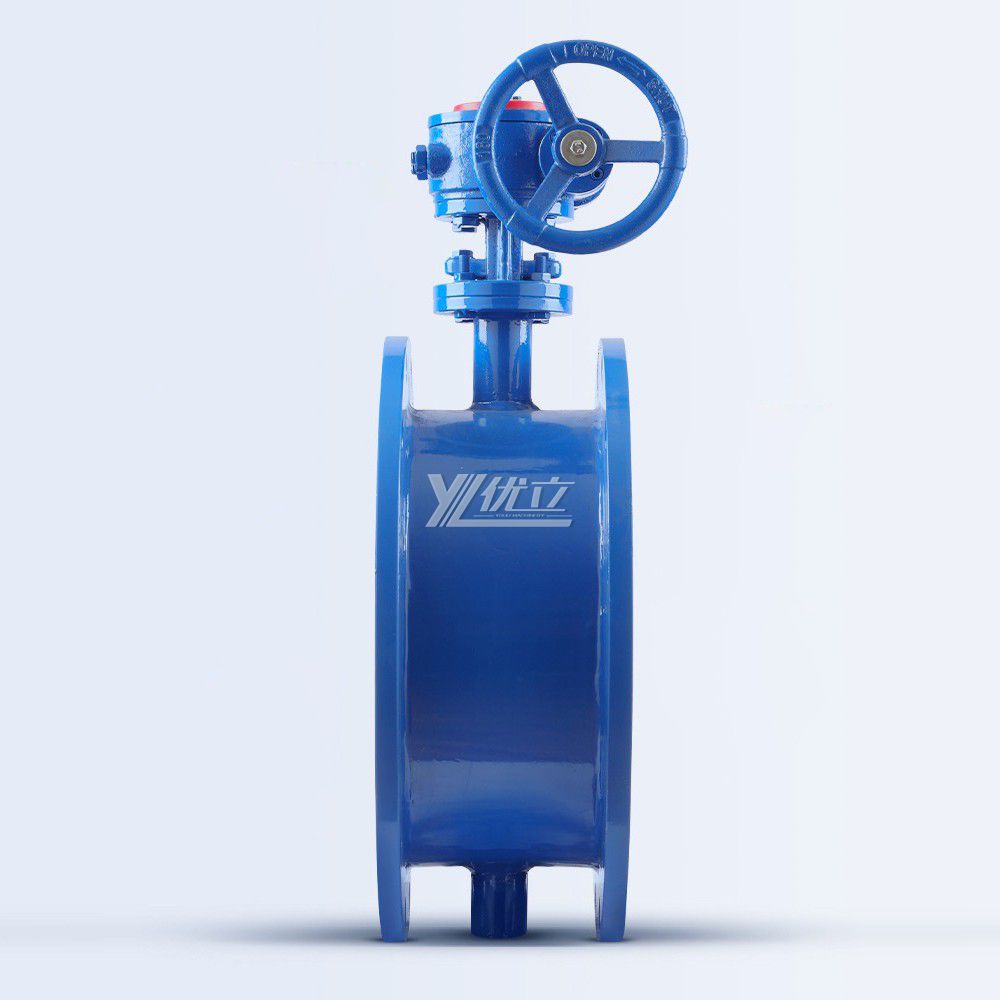 YOULI 304 316 Stainless Steel Smoke air Dust Pn10 WCB High Temperature Ventilation Manual Aeration Flanged Butterfly Valve