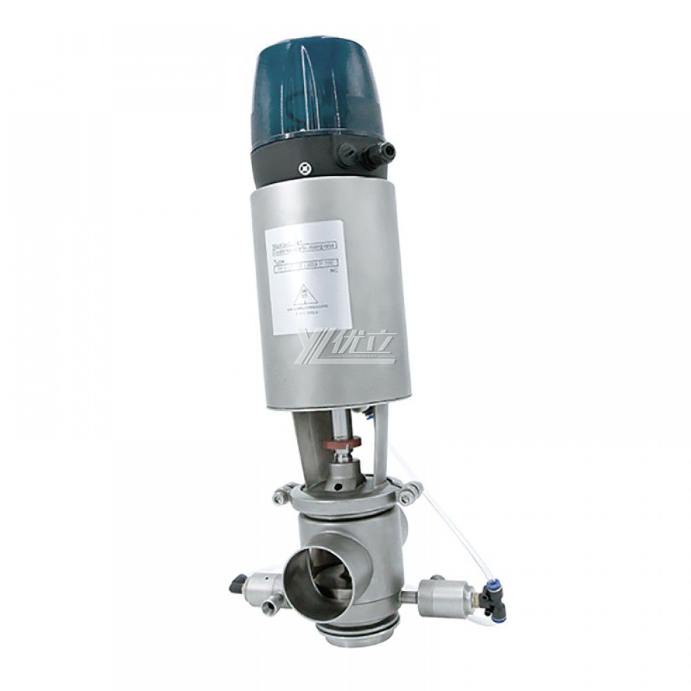 YOULI Hygienic Food Grade Sanitary Stainless Steel 304 316L Intelligent External Cleaning Single Seat Butt Welded Mixproof Valve