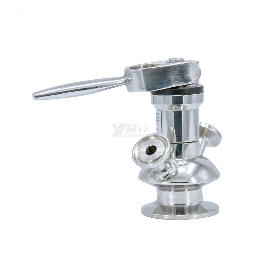 YOULI Hygienic Food Grade Sanitary Stainless Steel 304 316L Manual Plastic Handle Sterile Tri Clamped Sample Valve