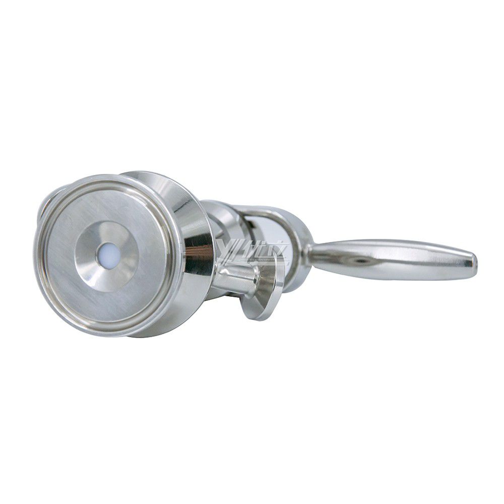YOULI Hygienic Food Grade Sanitary Stainless Steel 304 316L Manual Plastic Handle Sterile Tri Clamped Sample Valve