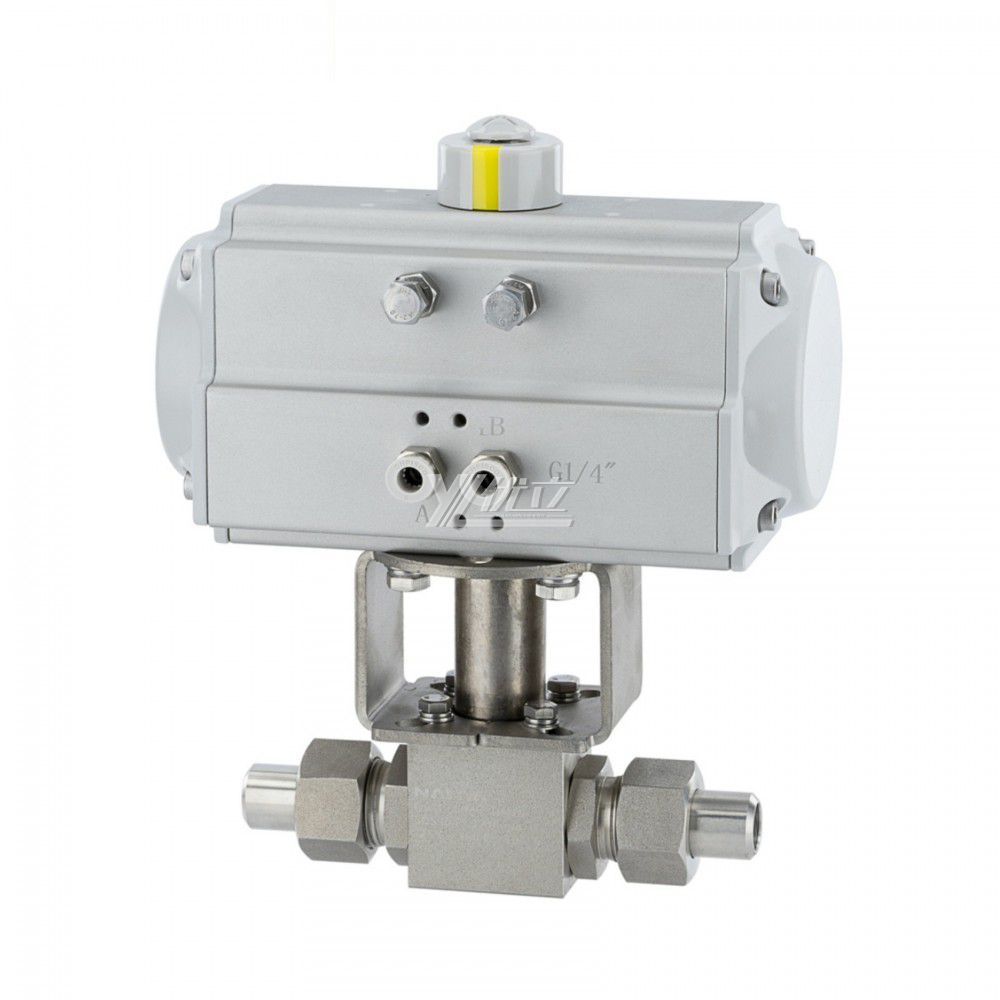 YOULI Hydraulic Pressure PN500 Stainless Steel 304 316 KHB 31.5mpa 6000psi High Pressure Union Butt Welded Pneumatic Ball Valve