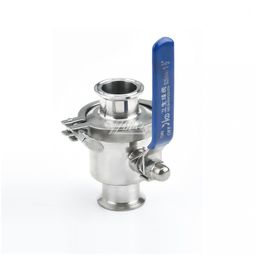 YOULI Hygienic Food Grade Sanitary Stainless Steel 304 316 zero Dead Beverage Milk Drink Manual Tri Clamed Ball Valve