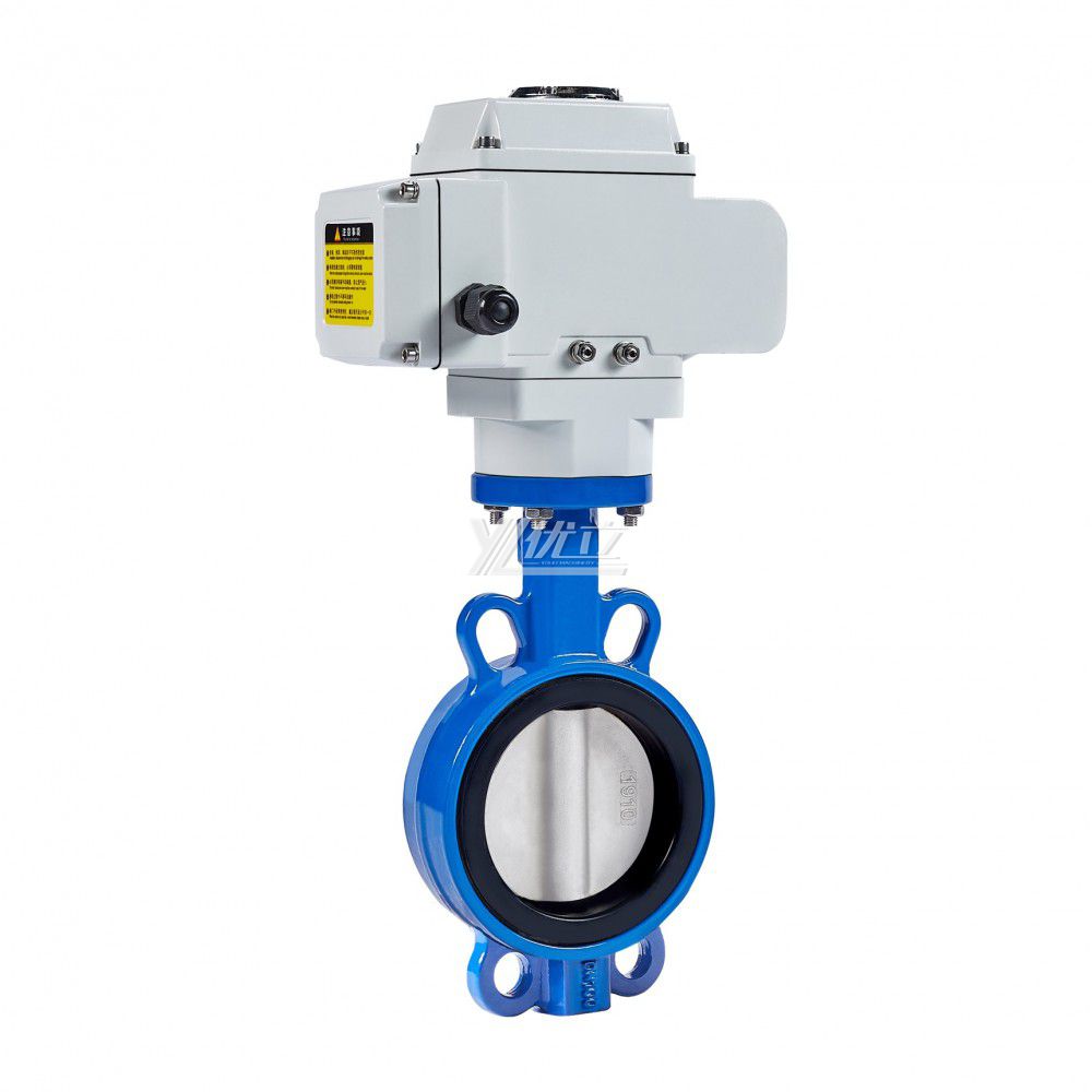 YOULI ANSI 150LB Stainless Steel 304 316 Cast Iron JIS 10K Pn16 Water Motorized AC220V Electric Wafer Butterfly Valve