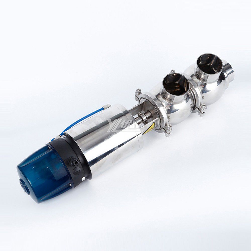 YOULI Hygienic Food Grade Sanitary Stainless Steel 304 316L Intelligent Pneumatic LL Type Butt Welded Divert Valve