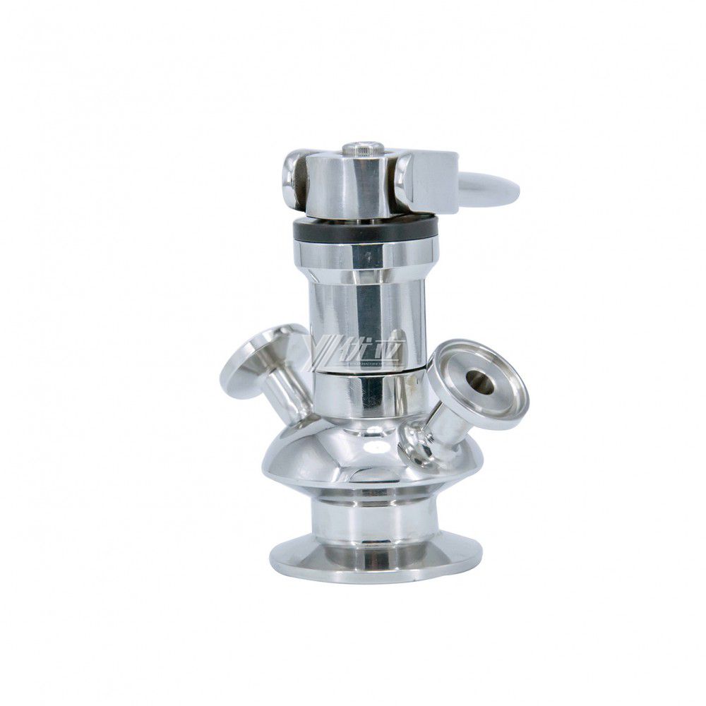 YOULI Hygienic Food Grade Sanitary Stainless Steel 304 316L Manual Plastic Handle Sterile Tri Clamped Sample Valve