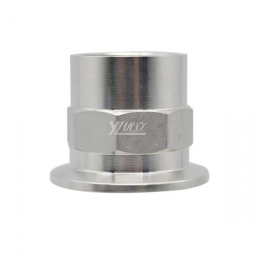 YOULI Stainless Steel 304 SS316L BSP NPT Pipe Fitting Hexagonal Female Thread Clamp Ferrule