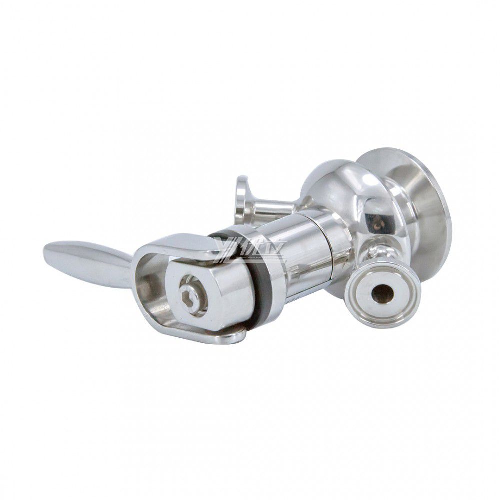 YOULI Hygienic Food Grade Sanitary Stainless Steel 304 316L Manual Plastic Handle Sterile Tri Clamped Sample Valve