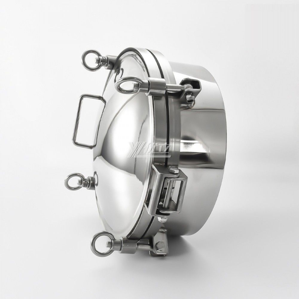 YOULI Hygienic Food Grade SS 304 316L Stainless Steel 0-6bar Cover Pressure Tanks Sanitary Round Outward Manhole Manway