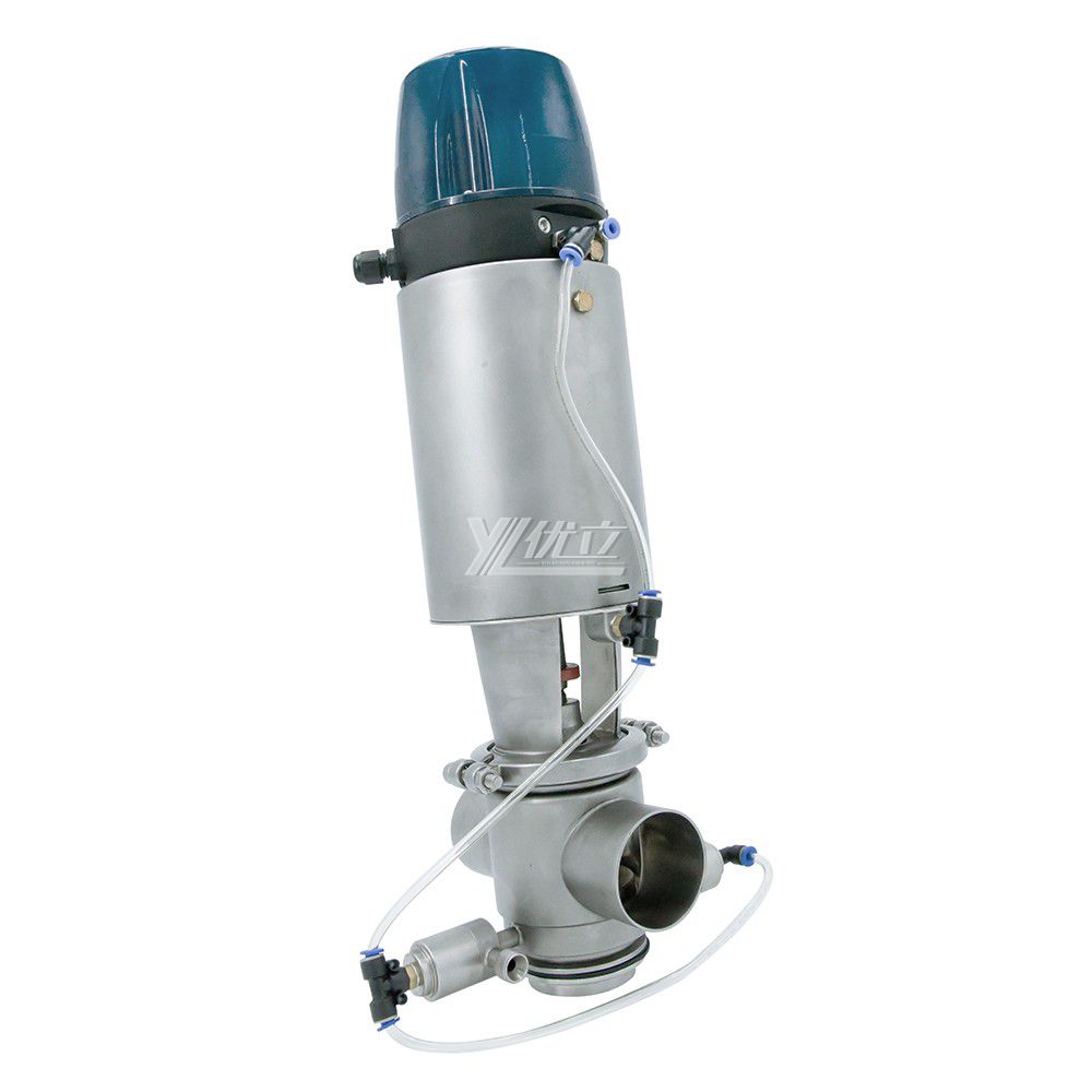 YOULI Hygienic Food Grade Sanitary Stainless Steel 304 316L Intelligent External Cleaning Single Seat Butt Welded Mixproof Valve