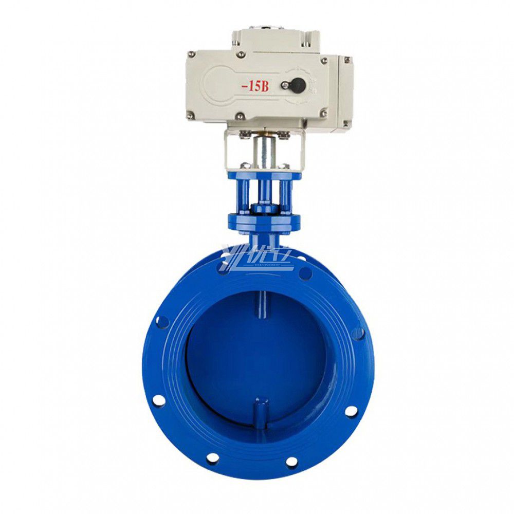 YOULI ANSI 150LB JIS 10K Pn16 Carbon Steel WCB High Temperature Motorized AC220V Electric Aeration Flanged Butterfly Valve