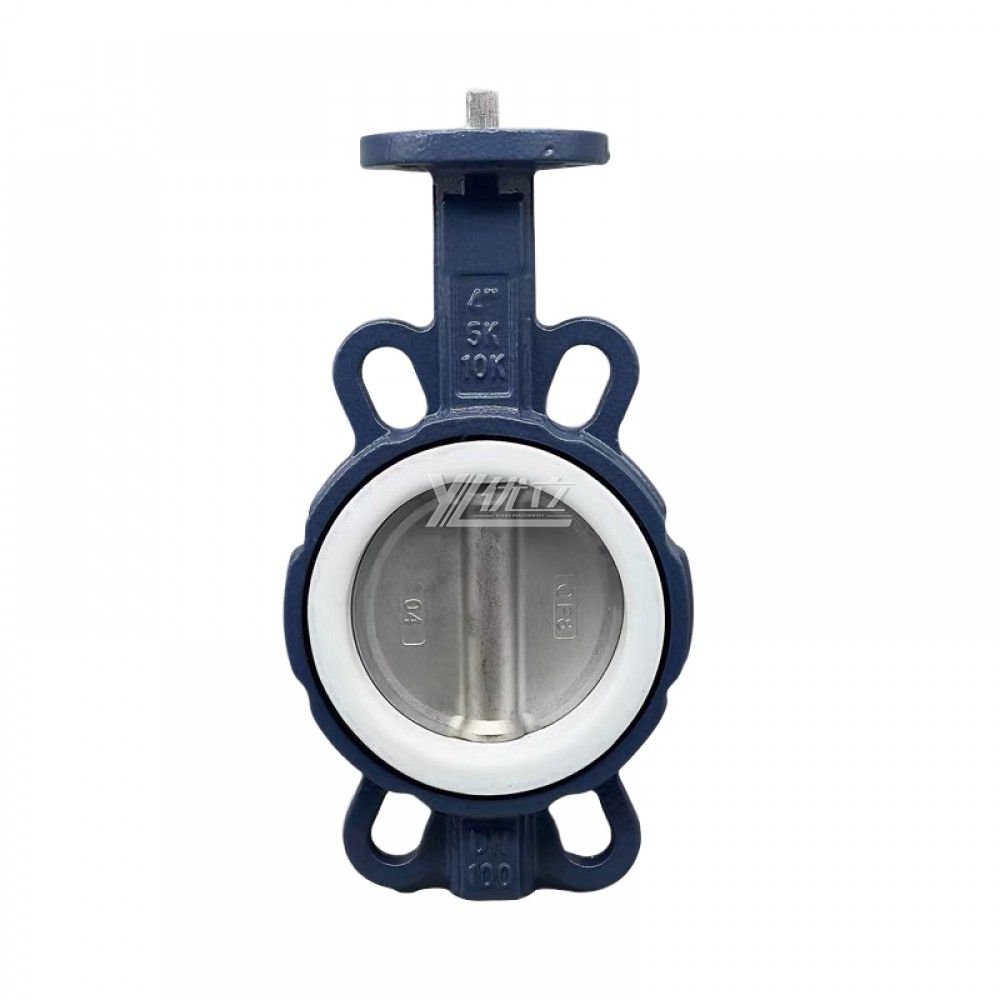 YOULI ISO5211 Stainless Steel ANSI 150LB 304 316 JIS 10K Pn10-16 Cast Iron PTFE EPDM Soft Seal Center Wafer Butterfly Valve