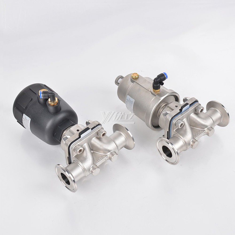 YOULI Hygienic Food Grade Sanitary Stainless Steel 316L Biological Tri Clamped Pneumatic Diaphragm Valve Pneumatic