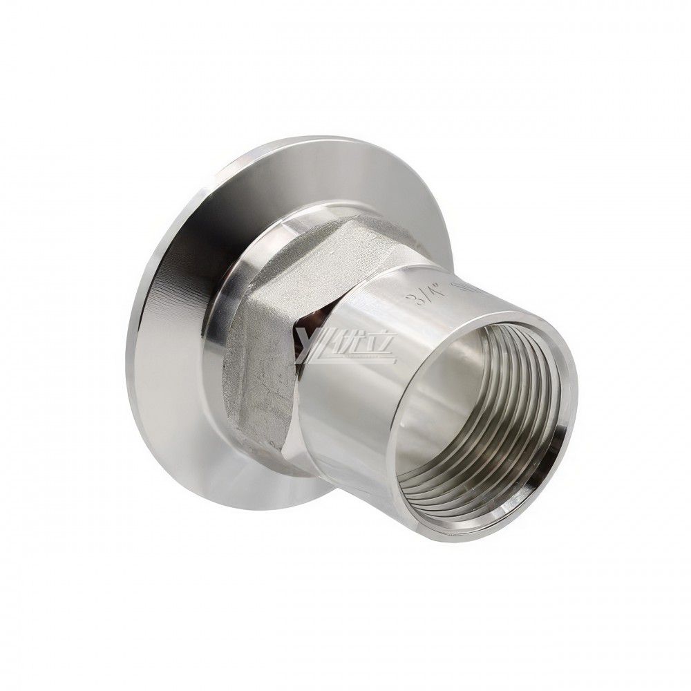 YOULI Stainless Steel 304 SS316L BSP NPT Pipe Fitting Hexagonal Female Thread Clamp Ferrule