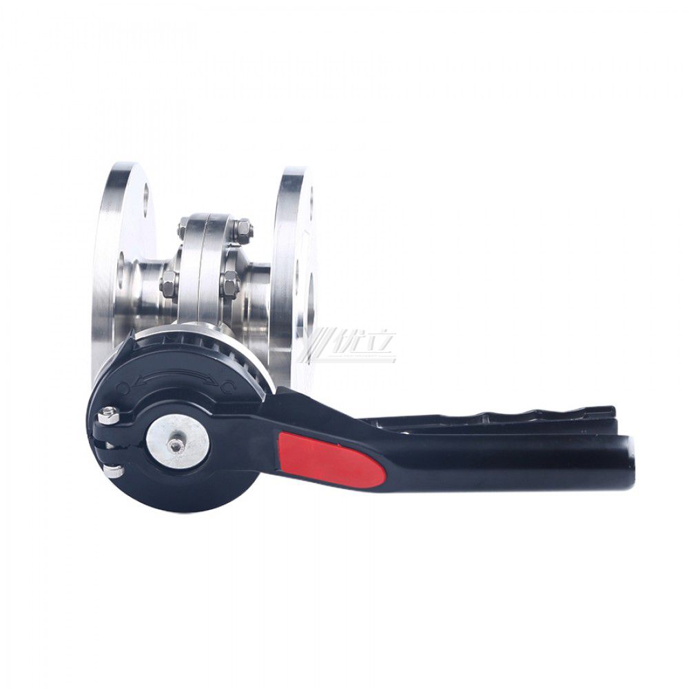 YOULI Hygienic Food Grade Stainless Steel 3A/SMS/DIN 304 316 Silicon Duckbill Handle Sanitary Manual Flnaged Butterfly Valve