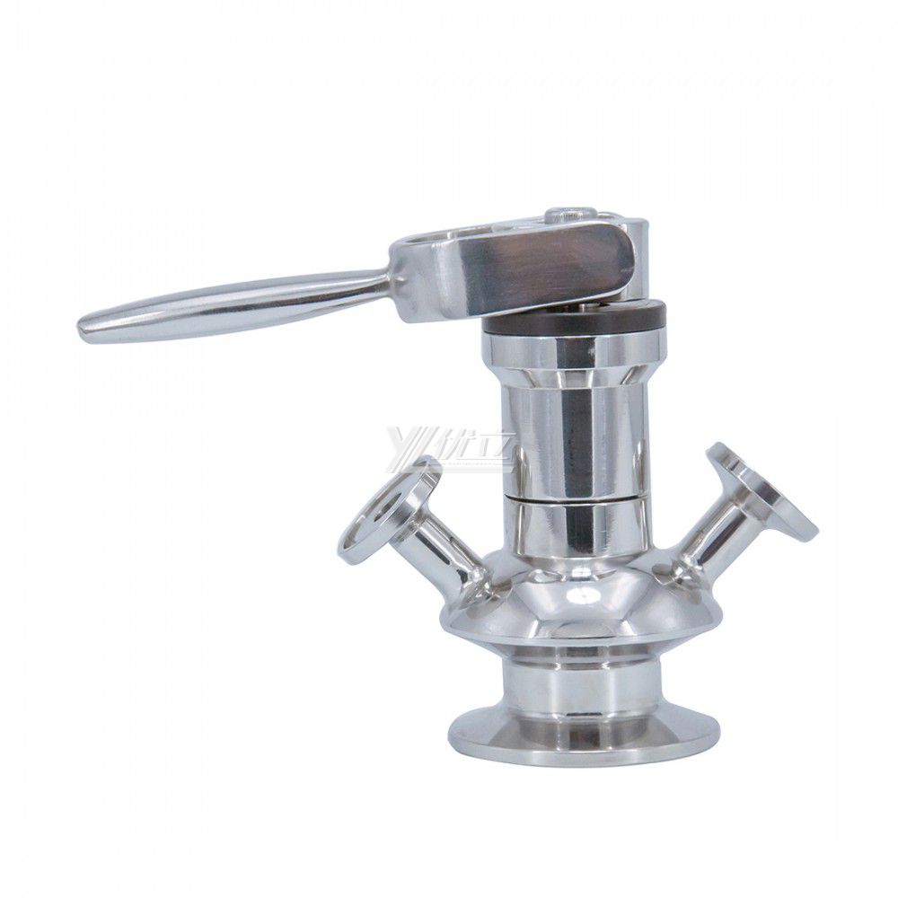 YOULI Hygienic Food Grade Sanitary Stainless Steel 304 316L Manual Plastic Handle Sterile Tri Clamped Sample Valve