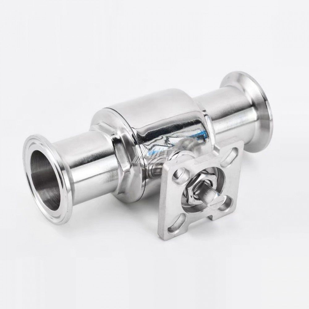 YOULI Hygienic Food Grade Sanitary Stainless Steel 304 316 zero Stranded Milk Drink 2 Way Straight Tri-Clamped Ball Valve