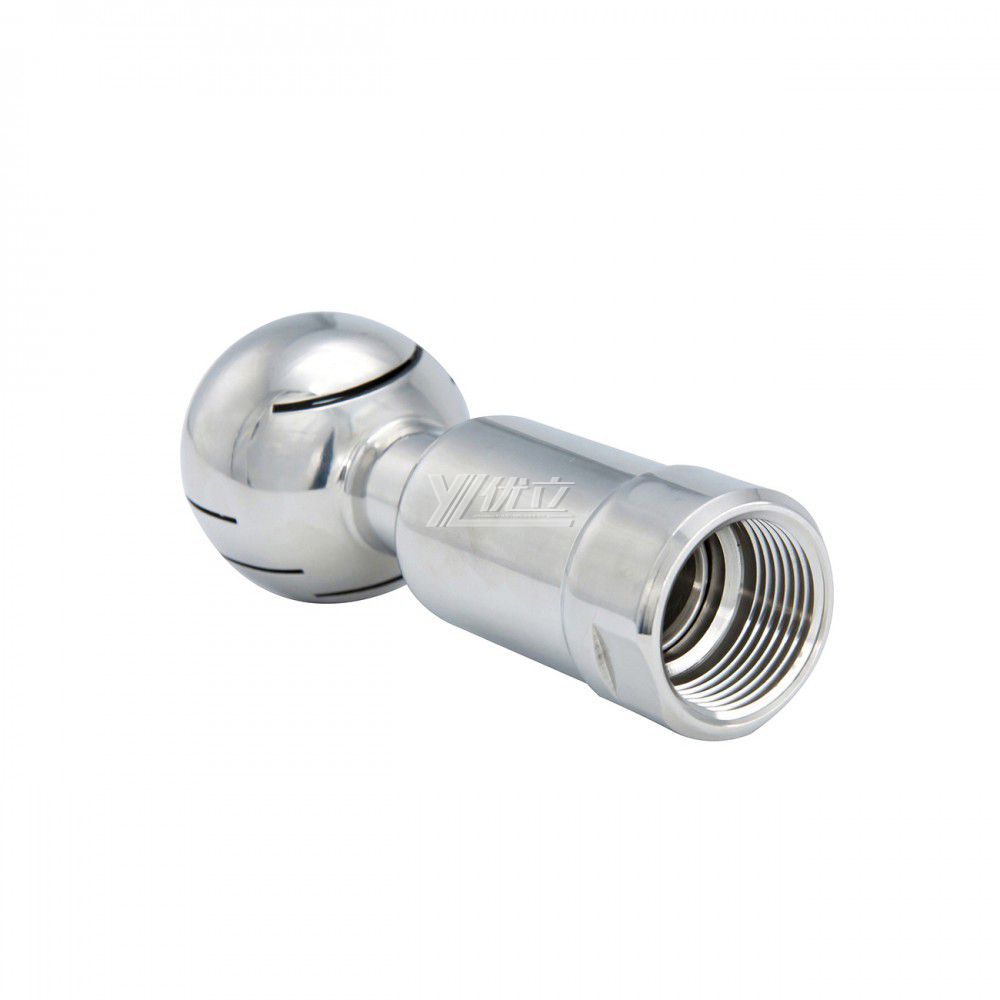 YOULI Food Grade Sanitary 360 Degree CIP Nozzle Tank Cleaning Stainless Steel Female Threaded Rotary Cleaning Spray Ball