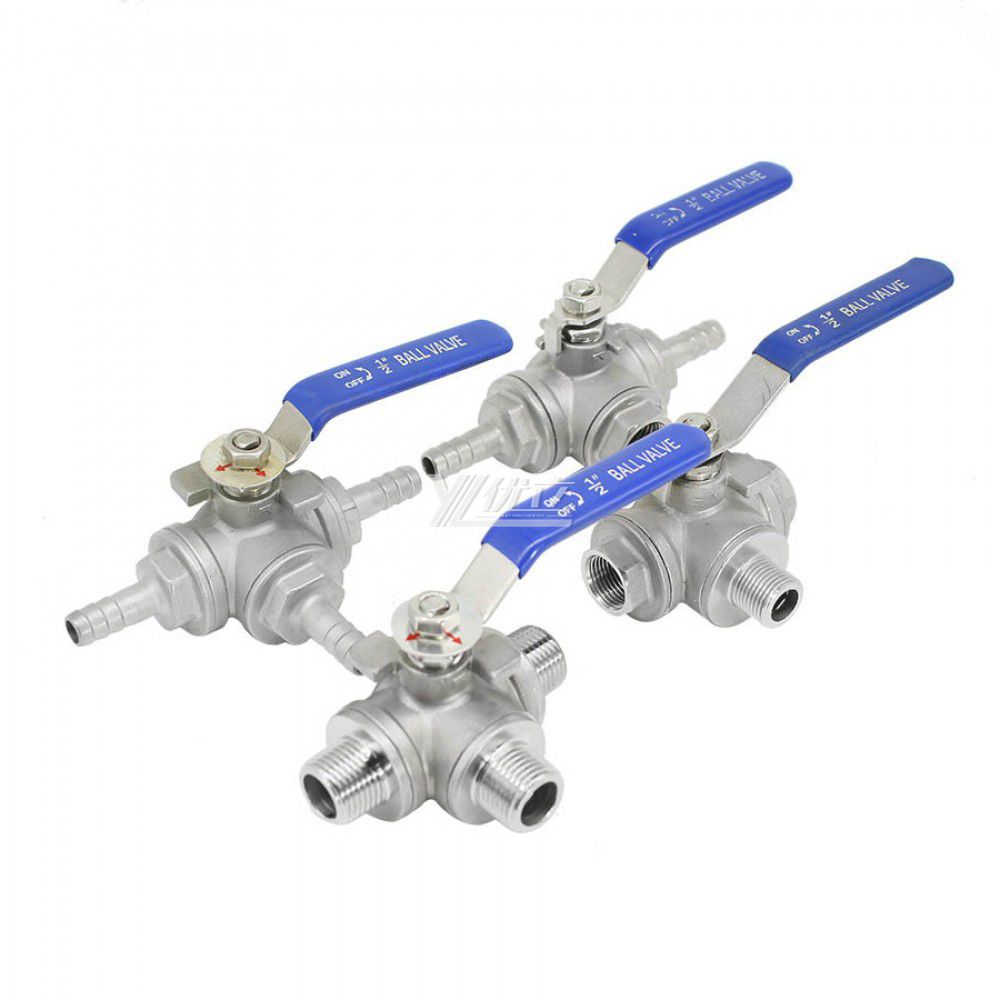 YOULI High Temperature PN16 1000WOG Stainless Steel 304 316 T-port Manual 3 Way Leather Hose Pagoda Ball Valve