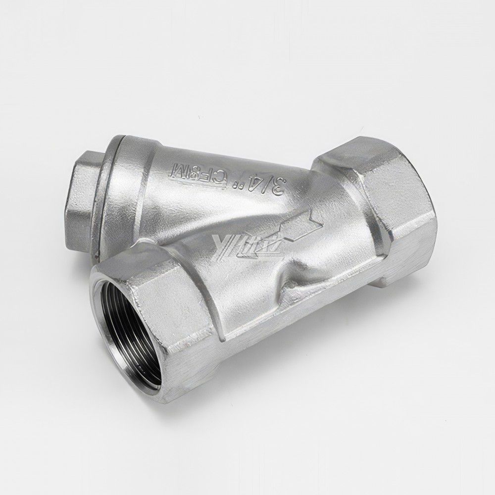 YOULI Industrial-Grad Stainless Steel Pipeline 300 Mesh 304 316 NPT BSP Custom Y Type  Female Threaded Strainer  Filter
