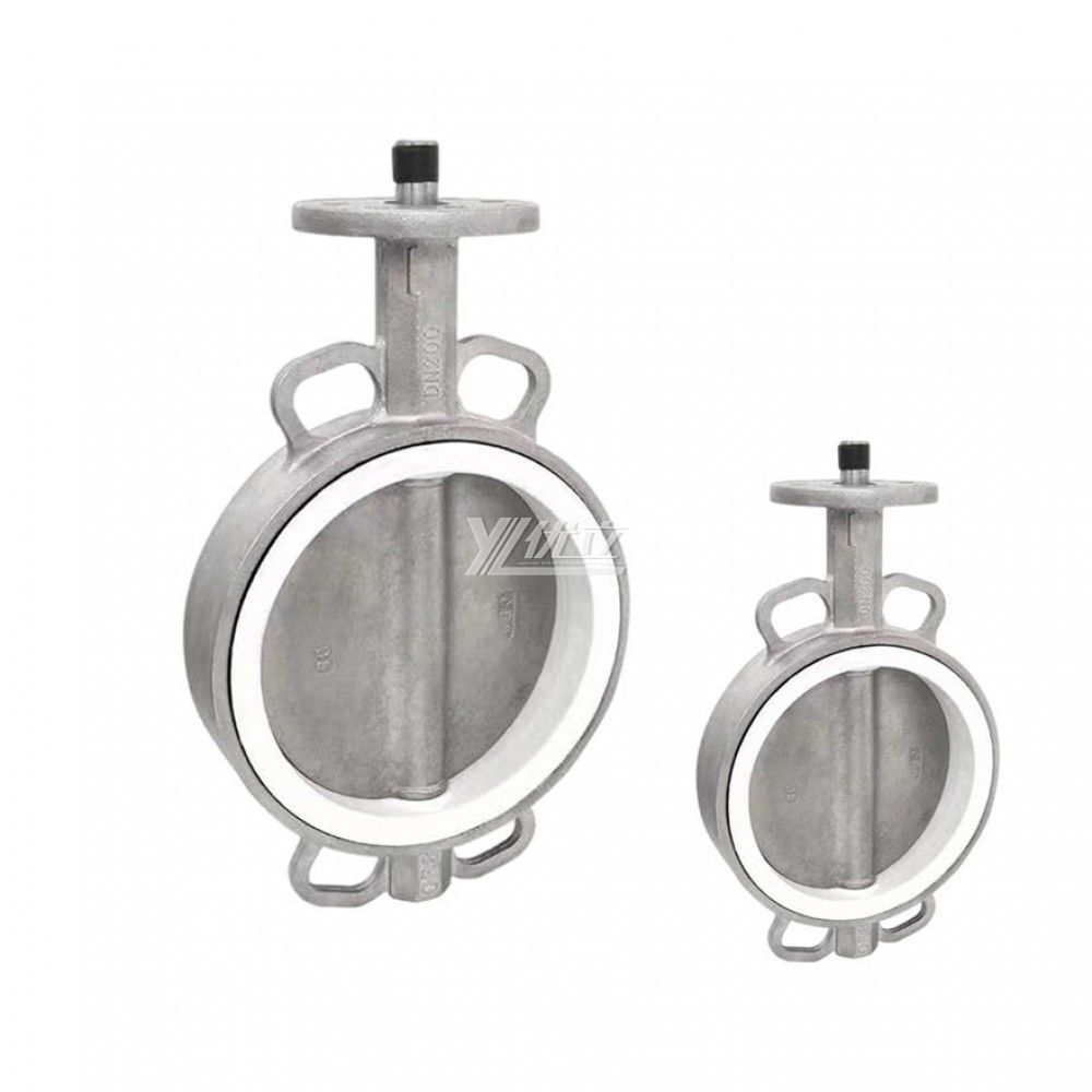 YOULI ISO5211 Stainless Steel ANSI 150LB 304 316 JIS 10K Pn10-16 Cast Iron PTFE EPDM Soft Seal Center Wafer Butterfly Valve