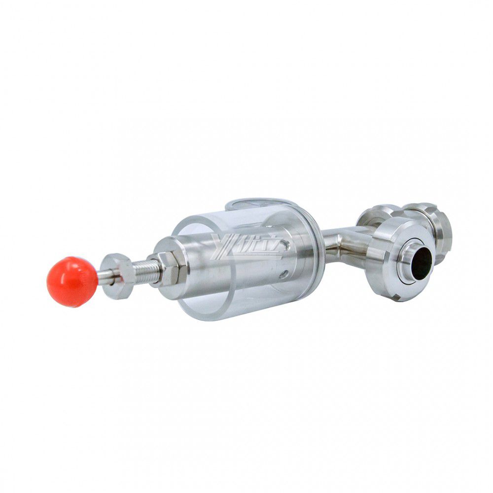 YOULI Hygienic Food Grade Sanitary Stainless Steel 304 316L Butt Welded Pressure Gauge CrossType Exhaust Valve Vent Valve