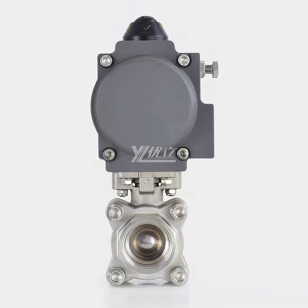 YOULI  High Temperature Metal Seal NPT BSP 2000wog PN130 Stainless Steel 304 316 Pneumatic Actuator 3PC Thread Ball Valve