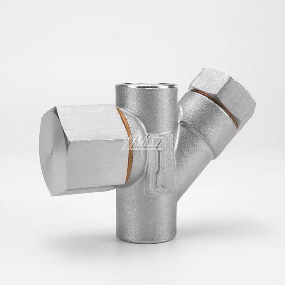 YOULI Durable High Temperature 1.6mpa 304 316  Stainless Steel Y Type Thermal Power Female Threaded Steam Water Trap Valve