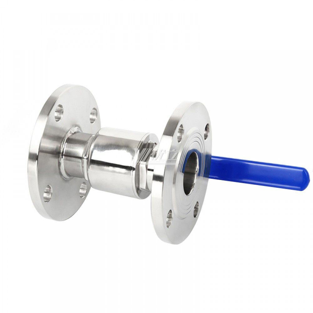 YOULI Hygienic Food Grade Sanitary Stainless Steel  304 316L Beverage  Fruit Juice 2 Way Straight Flanged Ball Valve