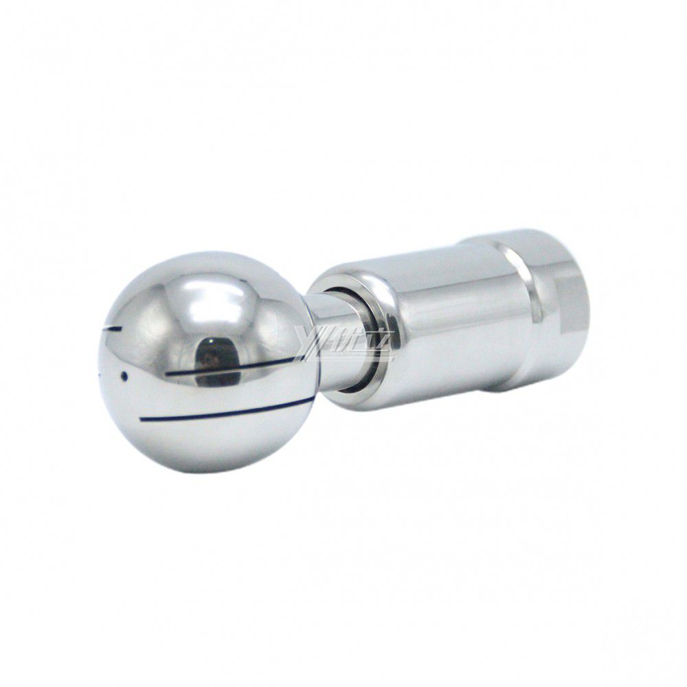 YOULI Food Grade Sanitary 360 Degree CIP Nozzle Tank Cleaning Stainless Steel Female Threaded Rotary Cleaning Spray Ball