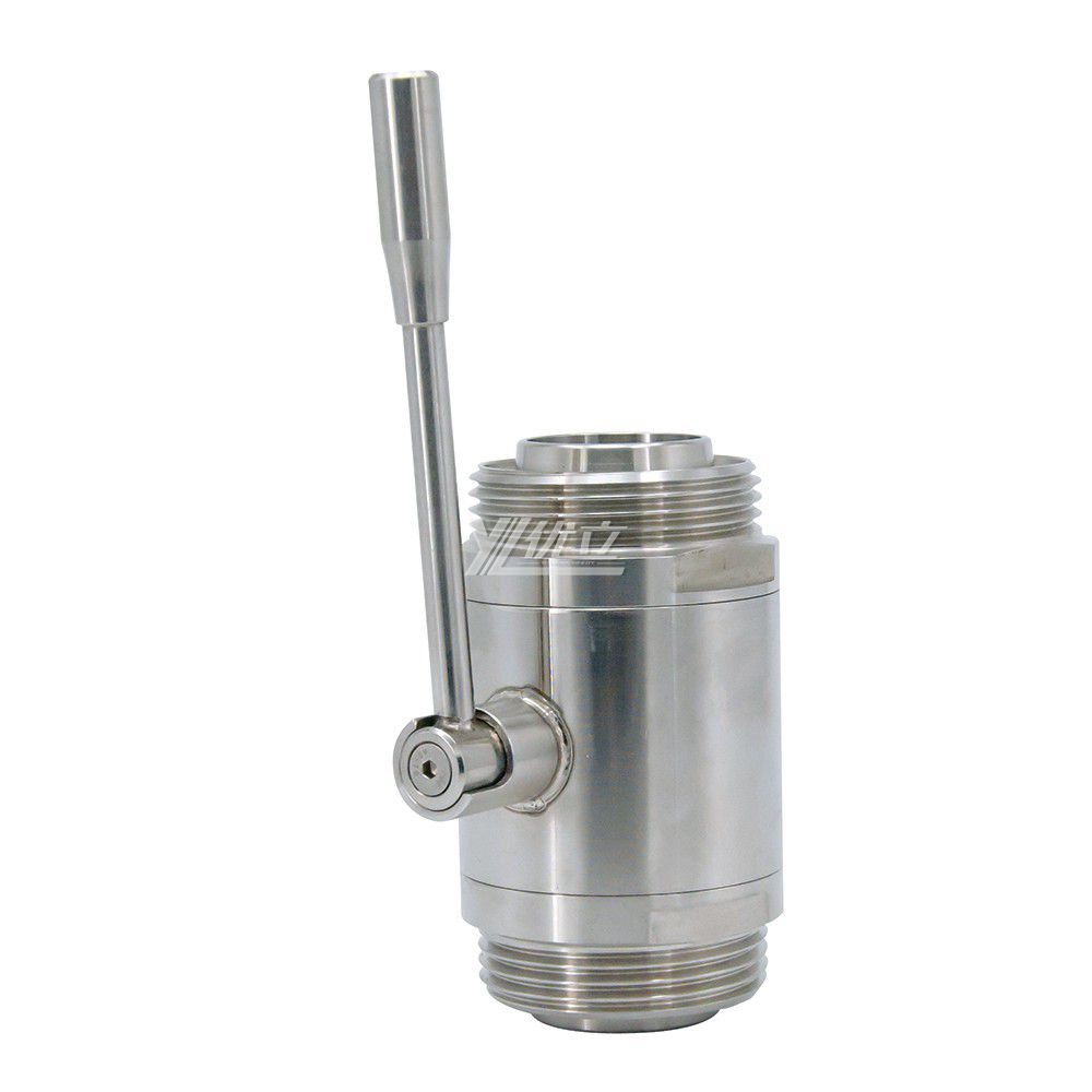 SS316L Sanitary Straight Male Thread Straight Ball Valve