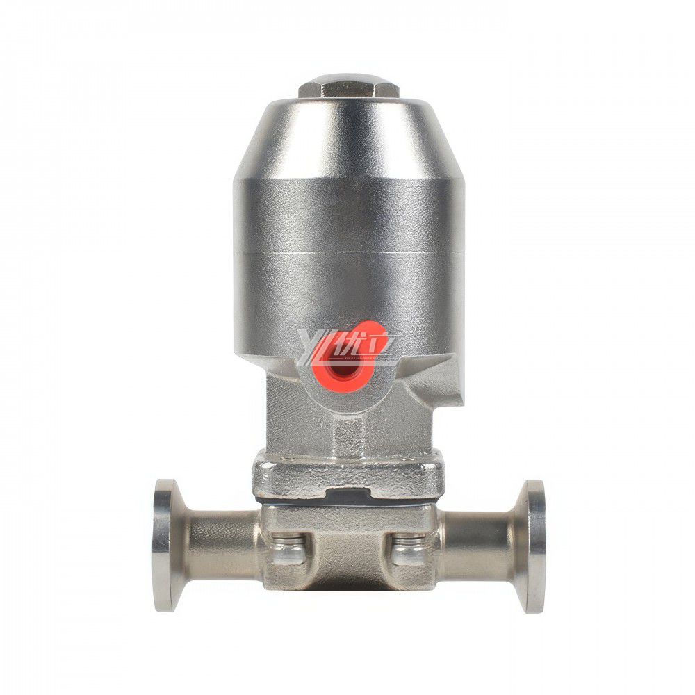 YOULI Hygienic Food Grade Sanitary Stainless Steel Head Biological 316L Straight Tri Clamped Pneumatic Diaphragm Valve
