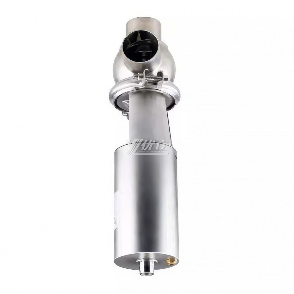 YOULI Hygienic Food Grade Sanitary Stainless Steel 304 316L Feedback signal Pneumatic L Type Butt Welded Cut-off Stop Valve